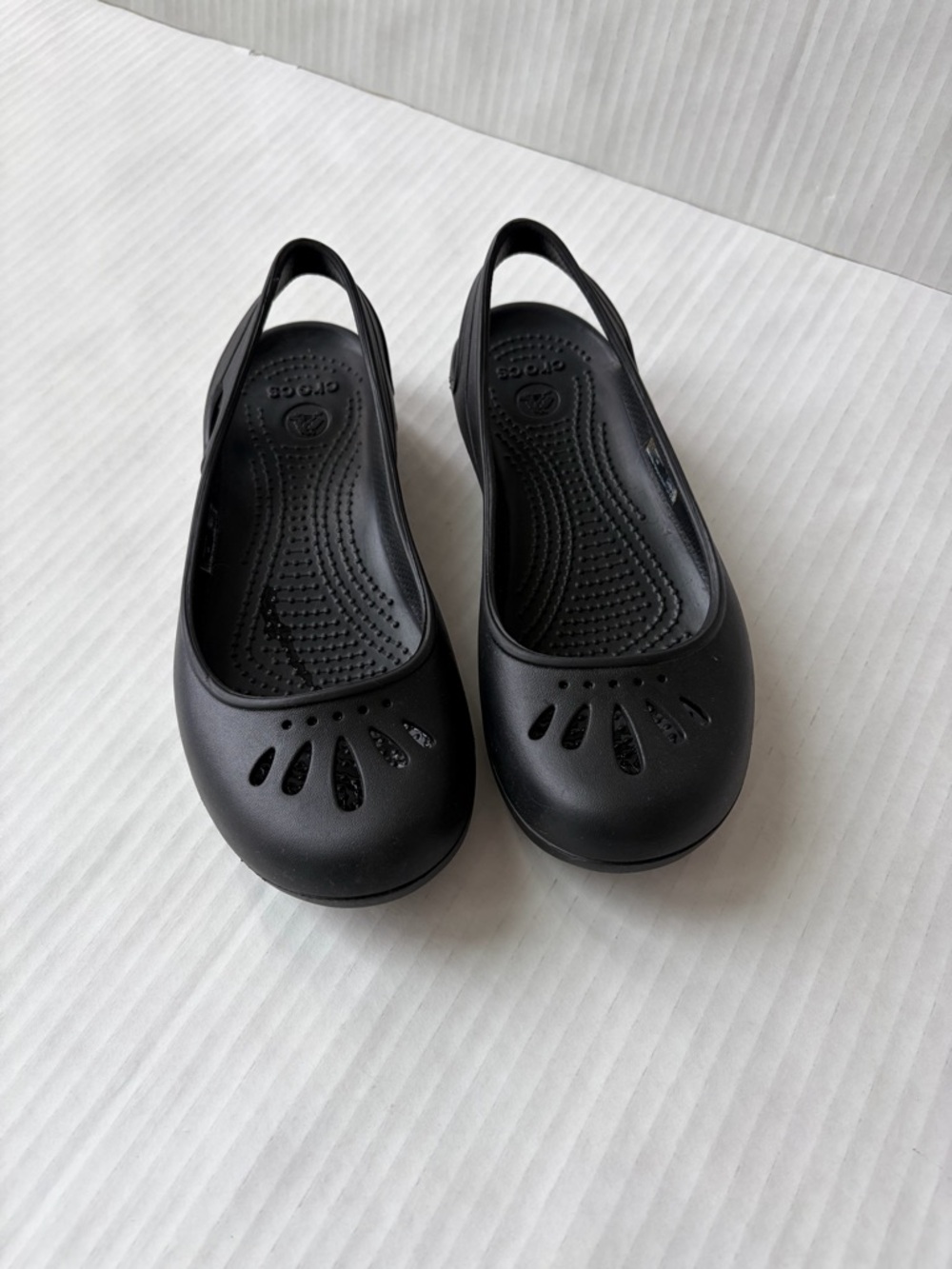 Crocs Kadee Ballet Flats Womens Size 6 Black Comfort Slip On Shoes